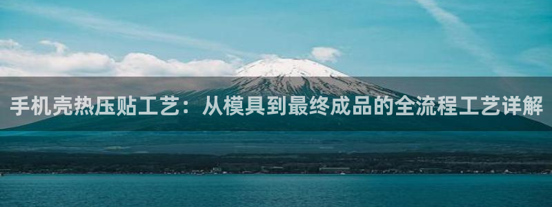 emc易倍官网首页：手机壳热压贴工艺：从模具到最终成品的
